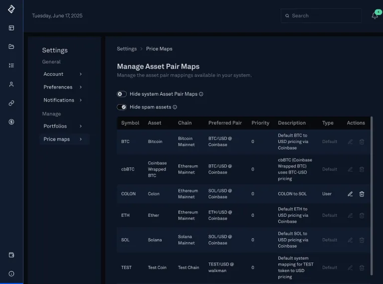 Custom asset pricing